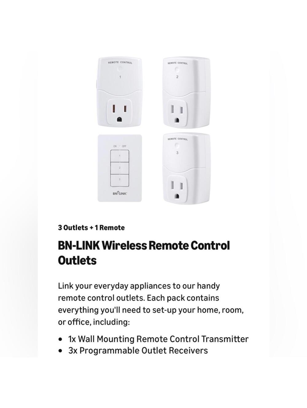 Wireless Remote Control Outlet Set - Picture 5 of 10